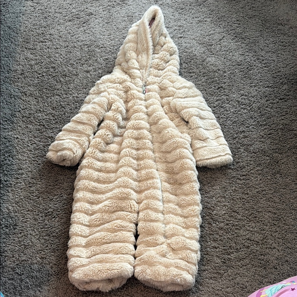 Cozy Cream Kids Hooded Jacket